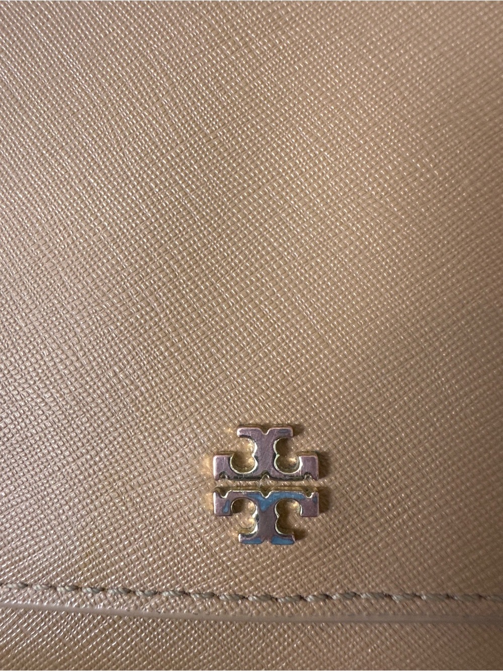 Tory Burch Tan Leather Crossbody Wallet with Gold Chain - Picture 11 of 12